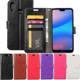 Mobil lommebok 3-kort Huawei P20 Lite Mobiltelefon Veske CaseOnline