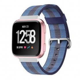 Nylon Armband till Fitbit Versa - Mblå