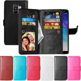 Dubbelflip Flexi 9-kort Samsung Galaxy A6 Plus 2018 mobilskal fodral plånbok