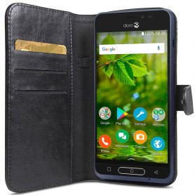 Doro 8035 Wallet Case - Svart mobilplånbok mobilskal