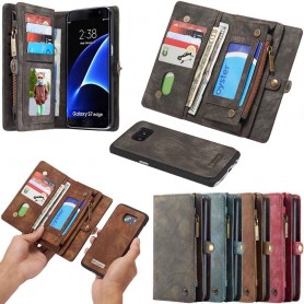 Multiplånbok 11 kort Samsung Galaxy S7 Edge mobilskal fodral väska caseme