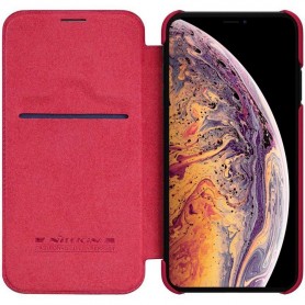 Nillkin Qin FlipCover Apple iPhone XS Max - Punainen matkapuhelimen kotelo