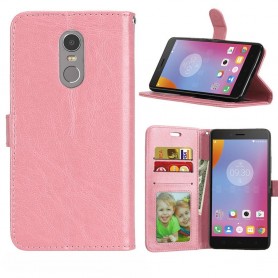 Mobil lommebok 3-kort Lenovo K6 Note - Lys rosa