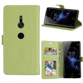 Mobilplånbok 3-kort Sony Xperia XZ2 - Grön