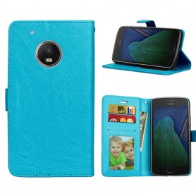 Mobilplånbok 3-kort Motorola Moto G5 Plus - Blå