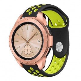 EBN Sport -rannekoru Samsung Galaxy Watch 42mm Musta-Vihreä (S)