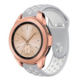 EBN Sport -rannekoru Samsung Galaxy Watch 42mm Harmaa / Valkoinen (S)