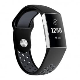 Fitbit Charge 3 EBN Sport Armband Silikon - Svart/grå