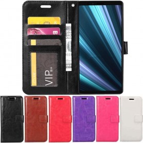 Kannettava lompakko 3 -kortti Sony Xperia 1 matkapuhelimen kotelo