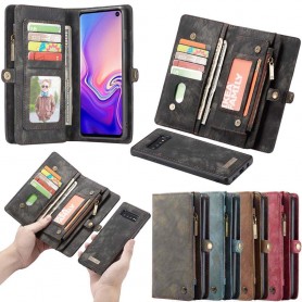 Multiplånbok 11 kort Samsung Galaxy S10 (SM-G973F) mobilskal caseme väska plånbok