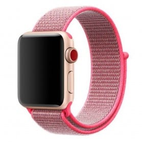 Apple Watch 38mm Nylon Armband Hot Pink