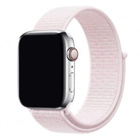 Apple Watch 38mm nailonrannekoru - helmi vaaleanpunainen