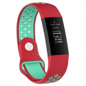 EBN Sport Armband Fitbit Charge 3 - Röd/mint