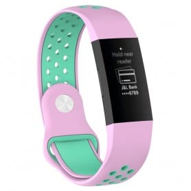 EBN Sport Rannekoru Fitbit Charge 3 - vaaleanpunainen / minttu