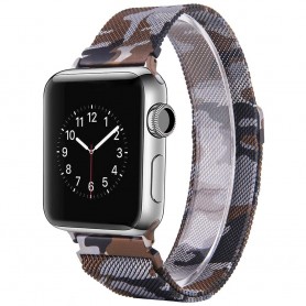 Apple Watch 4 (44) Armband Milanese Camo - Brun