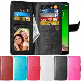 Dubbelflip Flexi 9-kort Motorola Moto G7 Power (XT1955) mobilskal fodral väska