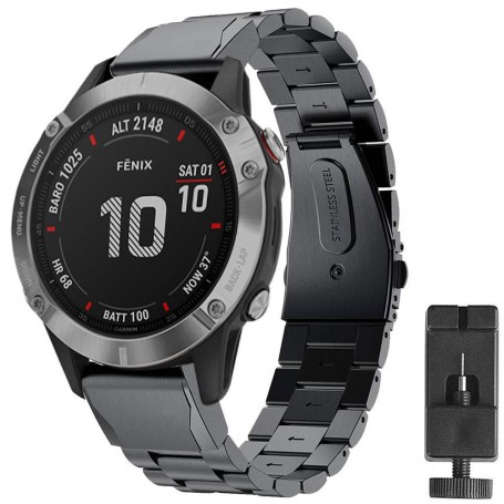 Kaufen Edelstahl Uhrenarmband Garmin Fenix 6X Pro Schwarz 6X, 