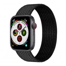 Apple Watch 5 (40mm) Nylon Armband - Black/white