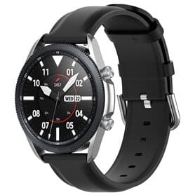 Læderarmbånd Samsung Galaxy Watch 3 (45mm) - Sort
