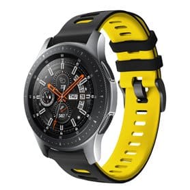 Twin Sport Rannekoru Armband Samsung Galaxy Watch 46 - Musta/keltonen