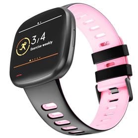 Twin Sport armbånd Fitbit Sense - Svart/rosa
