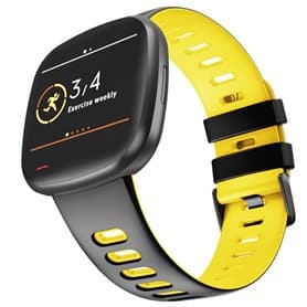 Twin Sport Armband Fitbit Sense - Svart/gul