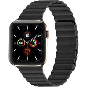 Apple Watch 5 (44mm) Leather loop band - Svart