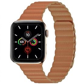 Apple Watch 5 (44mm) Leather loop band - Brun
