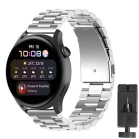 Armbånd Rustfrit stål Huawei Watch 3 Pro - Sølv