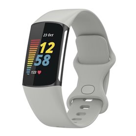 Sport Armband Silicone Fitbit Charge 5 (S) - Light gray