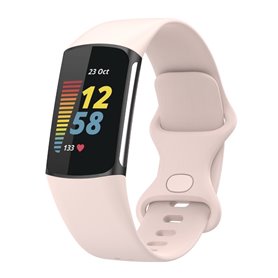 Sport Armband Silicone Fitbit Charge 5 (S) - Light pink