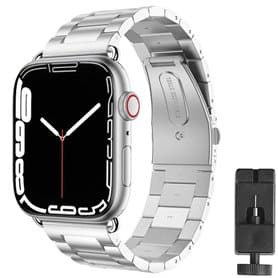 Armbånd Rustfritt stål Apple Watch 7 (45mm) - Sølv