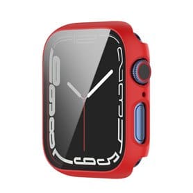 Skal med glasskydd Apple Watch 7 (41mm) - Röd