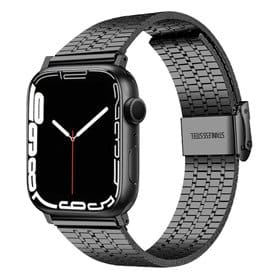 Mesh Rannekoru ruostumatonta terästä Apple Watch 7 (41mm) - Musta