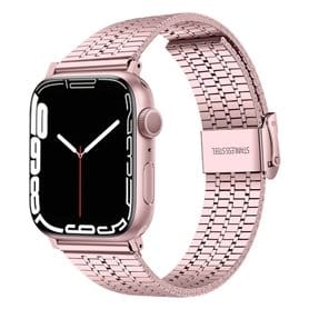 Mesh Rannekoru ruostumatonta terästä Apple Watch 7 (41mm) - Vaaleanpunainen
