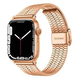 Mesh Rannekoru ruostumatonta terästä Apple Watch 7 (41mm) - Kulta