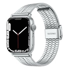  Mesh Armbånd rustfrit stål Apple Watch 7 (41mm) - Sølv