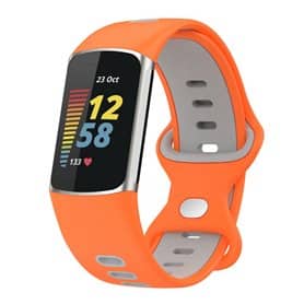 Twin Silikonband Fitbit Charge 5 - Orange/grau