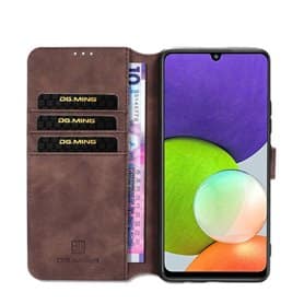 DG-Ming Wallet cover 3-kort Samsung Galaxy A21s - Coffe