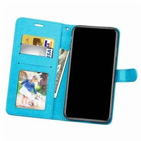 Mobilplånbok 3-kort Huawei Honor 8 Lite/P8 Lite 2017 - Ljusblå
