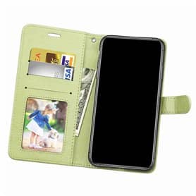 Lompakkokotelo 3-kortti Huawei Honor 8 Lite/P8 Lite 2017 - Vihreä