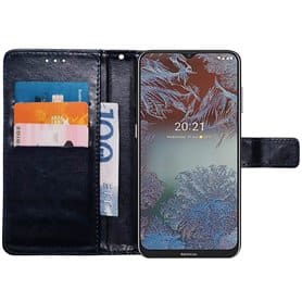 Lompakkokotelo 3-kortti Nokia G10 - Tummansininen