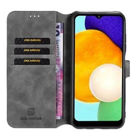 DG-Ming Handyhülle 3-Karten Samsung Galaxy A03s - Grau