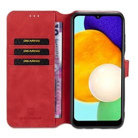 DG-Ming Handyhülle 3-Karten Samsung Galaxy A03s - Rot