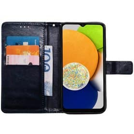Handyhülle 3-Karten Samsung Galaxy A03s - Dunkelblau