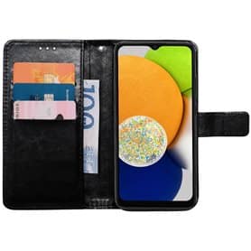 Handyhülle 3-Karten Samsung Galaxy A03s - Schwarz