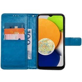 Handyhülle 3-Karten Samsung Galaxy A03s - Hellblau
