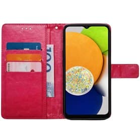 Wallet cover 3-kort Samsung Galaxy A03s - Lyserød