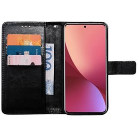 Lompakkokotelo 3-kortti Xiaomi 12 - Musta