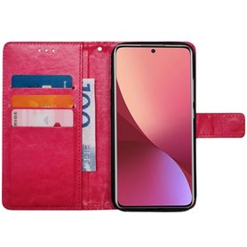 Lompakkokotelo 3-kortti Xiaomi 12 - Vaaleanpunainen
